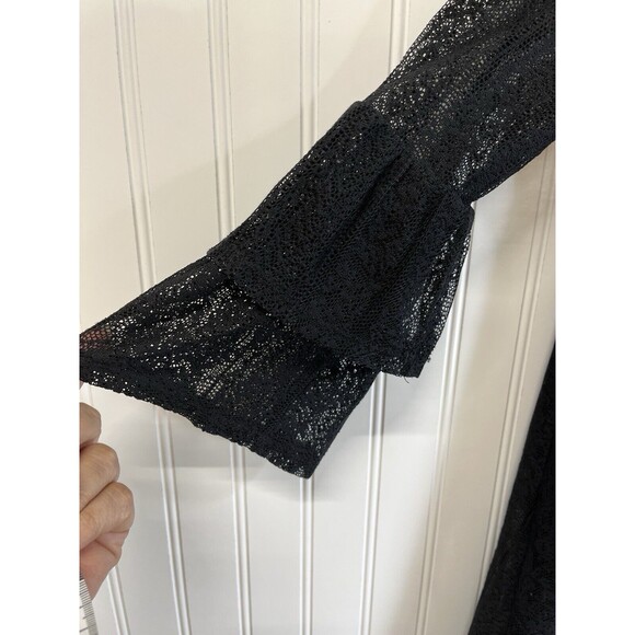 "As You‎ Wish" Bell Sleeve Little Black Party Lace Dress. Lined. Sz X Small - Picture 15 of 15